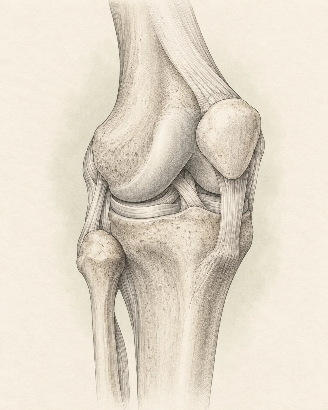 Rysunek anatomiczny kolana