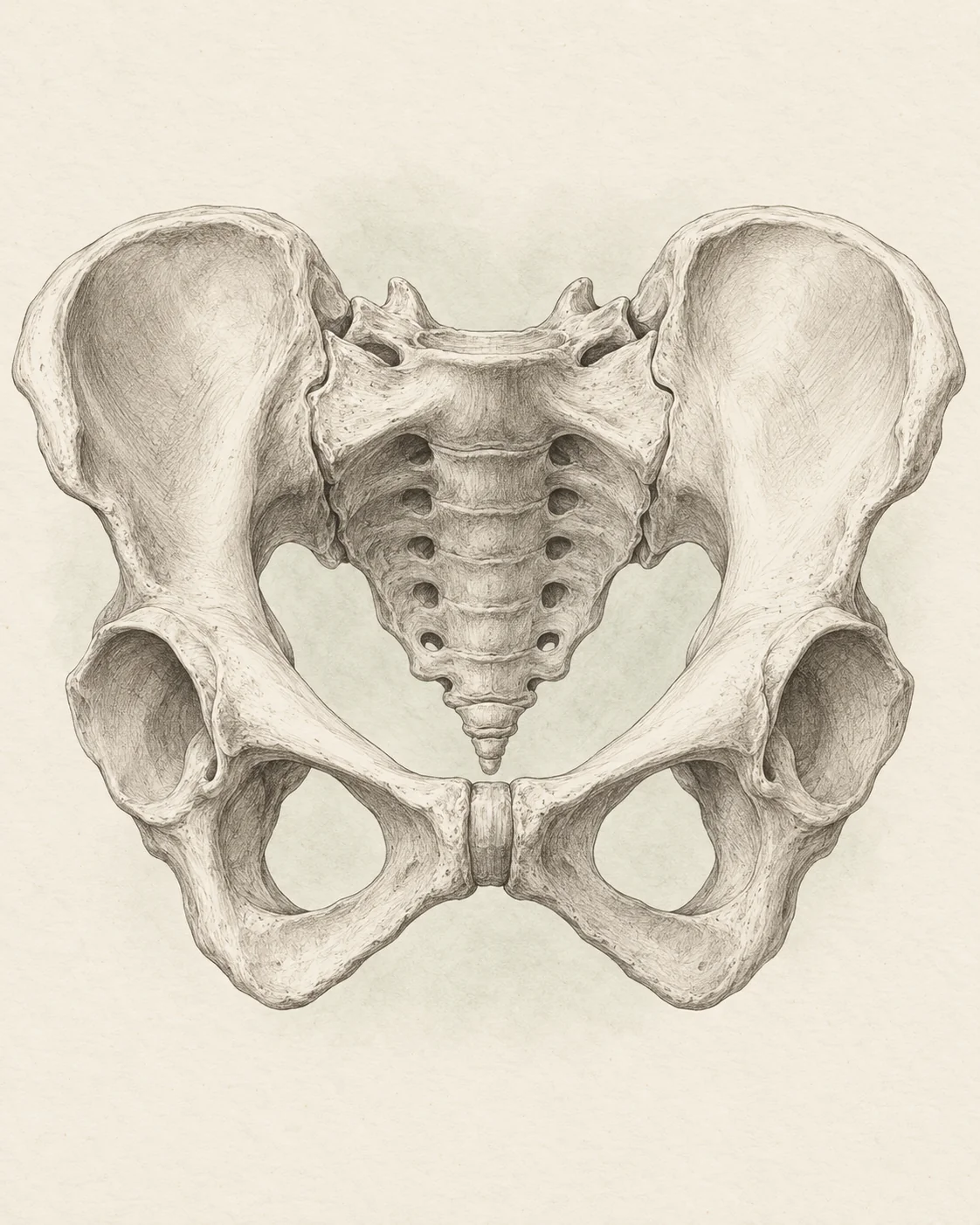 Rysunek anatomiczny miednicy